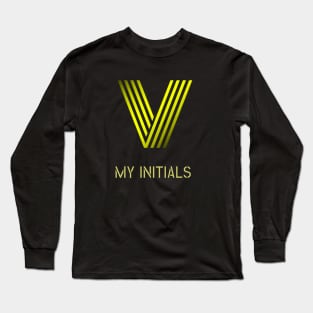 Letter V Initials Unique Name T-Shirt Long Sleeve T-Shirt